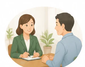 ①お話を聞きますを表すアイコン