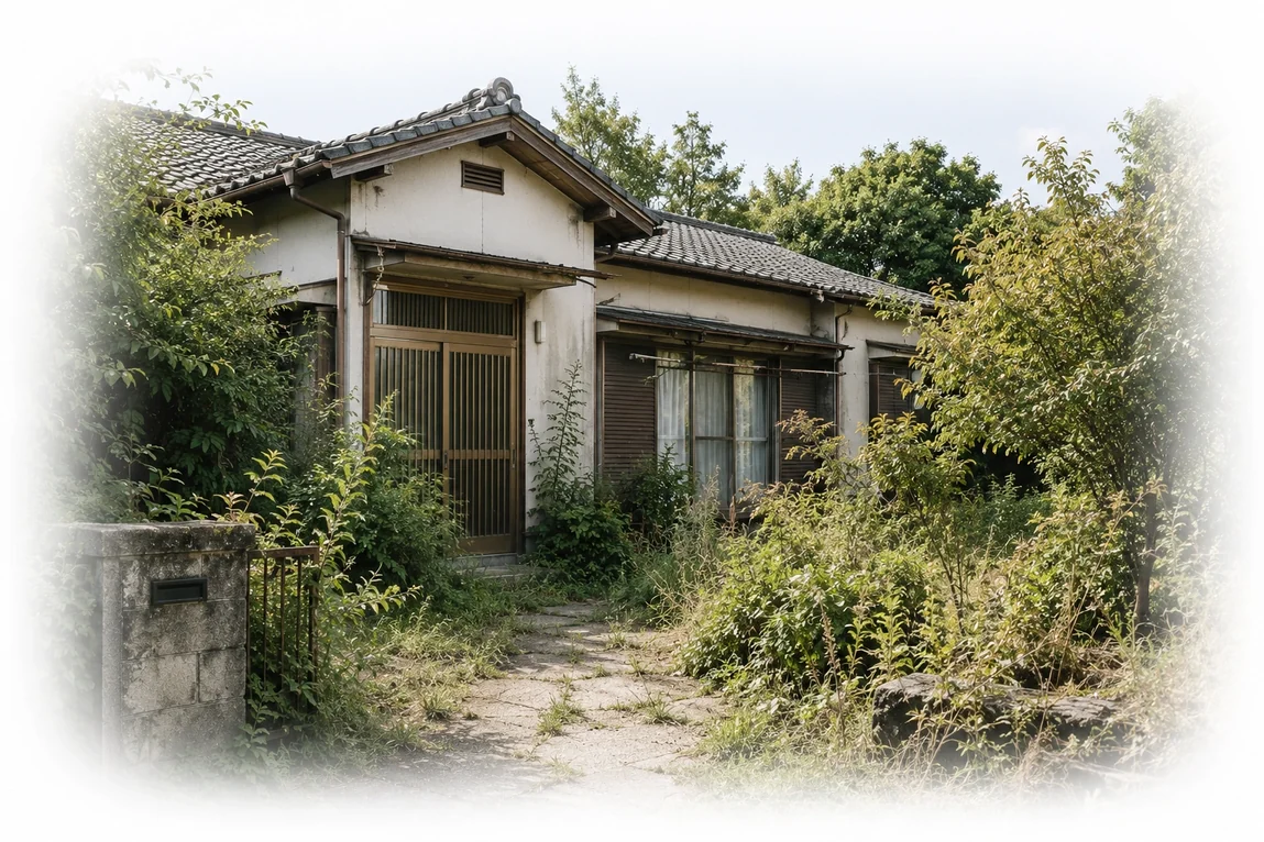 長年そのままになっている実家の外観イメージ
