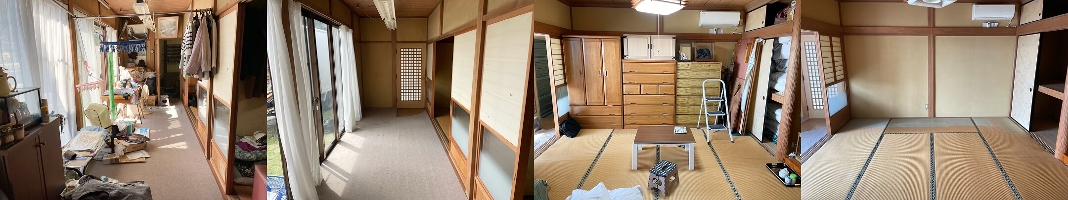 片付け前後の室内写真