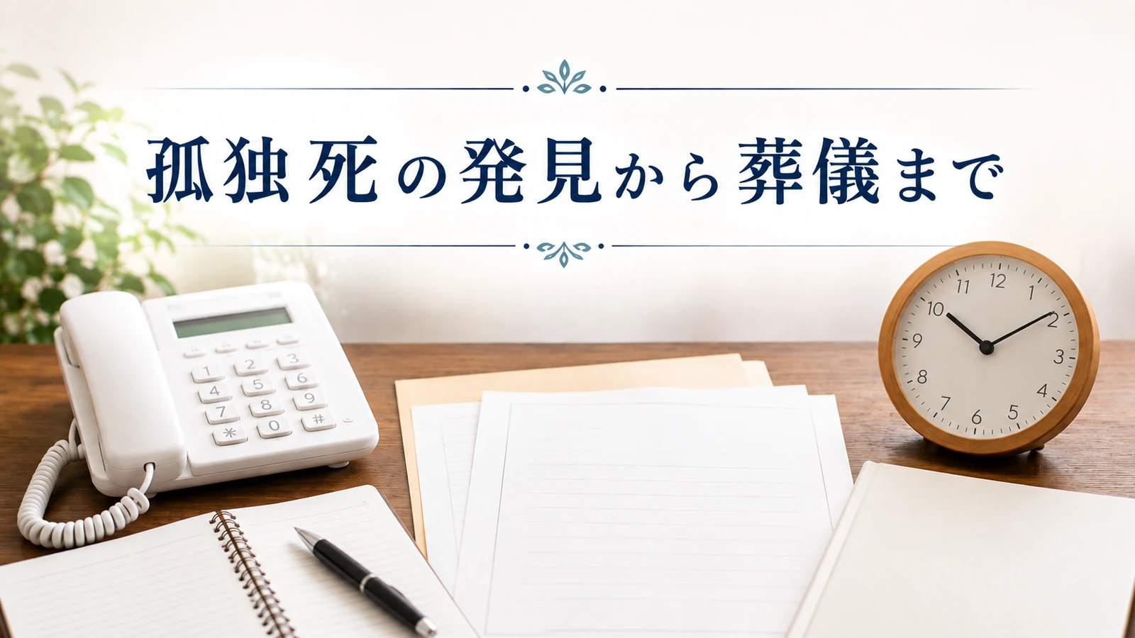 孤独死の発見後から葬儀・火葬までの連絡と手続きを確認するイメージ